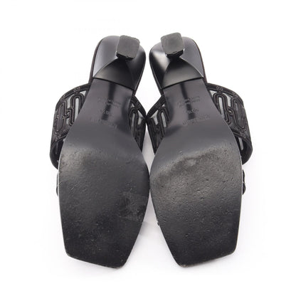HERMES Gioia 55 Suede Sandals Black Size 36.5
