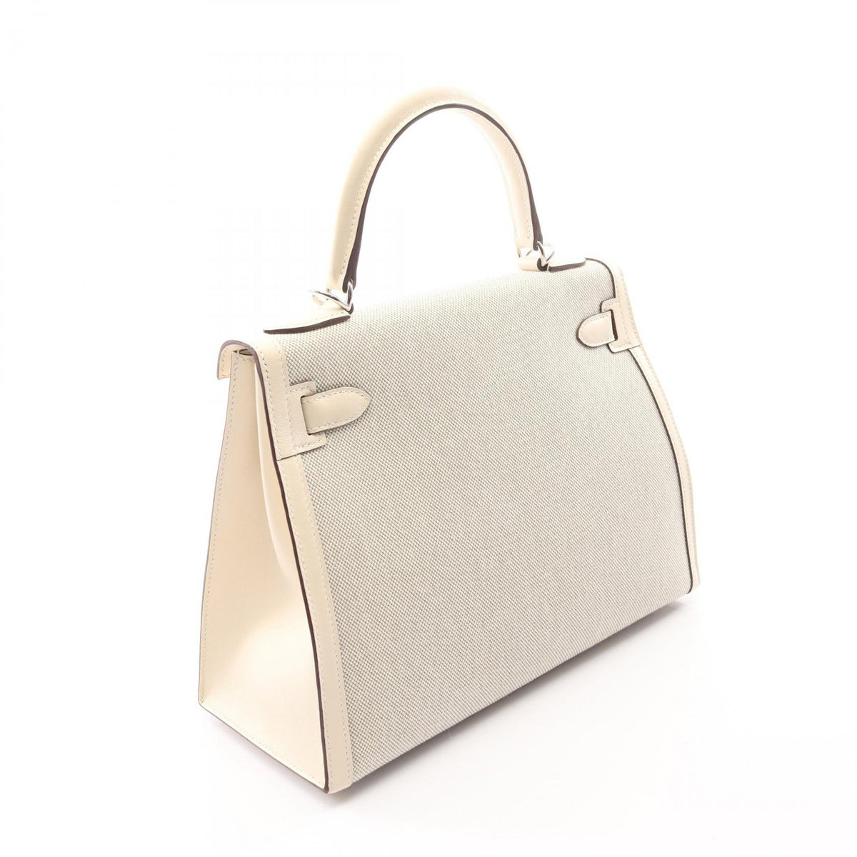 HERMES Kelly 28 Ecru Nata Handle Bag