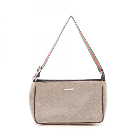 GUCCI Sherry Line Canvas Handle Bag