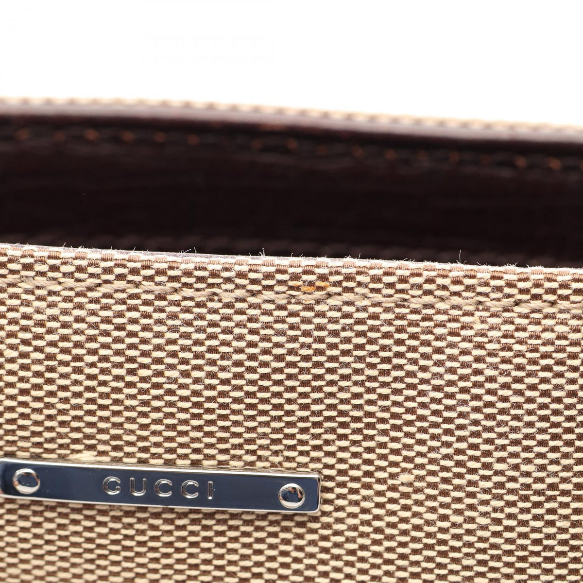 GUCCI Sherry Line Canvas Handle Bag