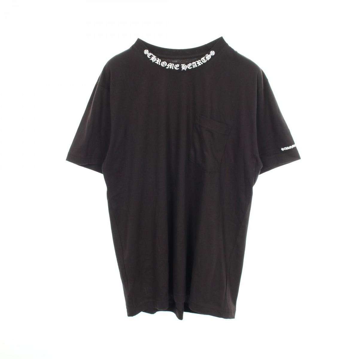CHROME HEARTS Scroll Neck Logo Pocket T-Shirt Size L