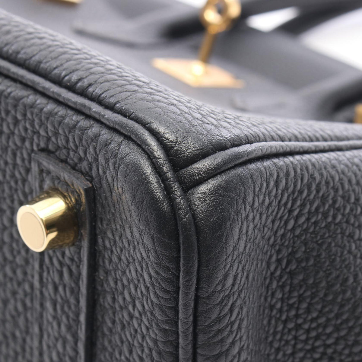HERMES Birkin 25 Togo Leather Bag Black