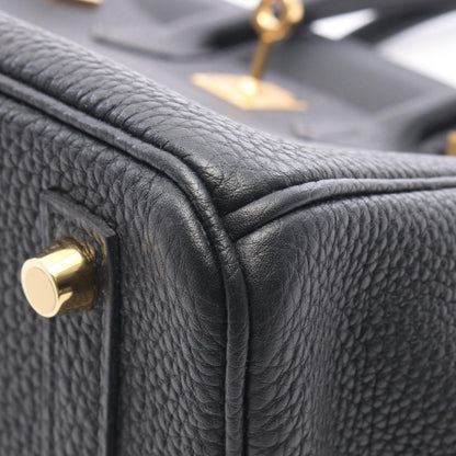 HERMES Birkin 25 Togo Leather Bag Black