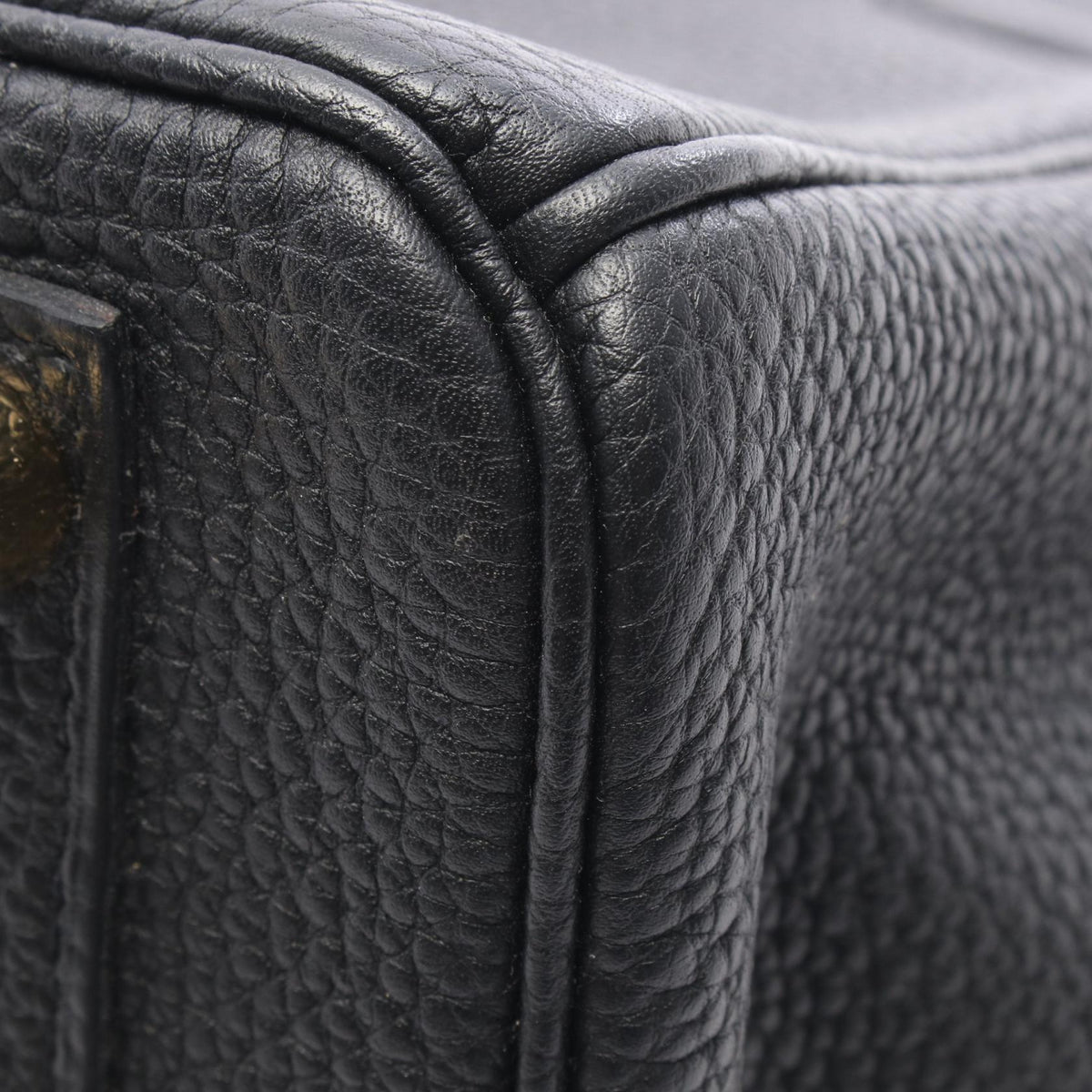 HERMES Birkin 25 Togo Leather Bag Black
