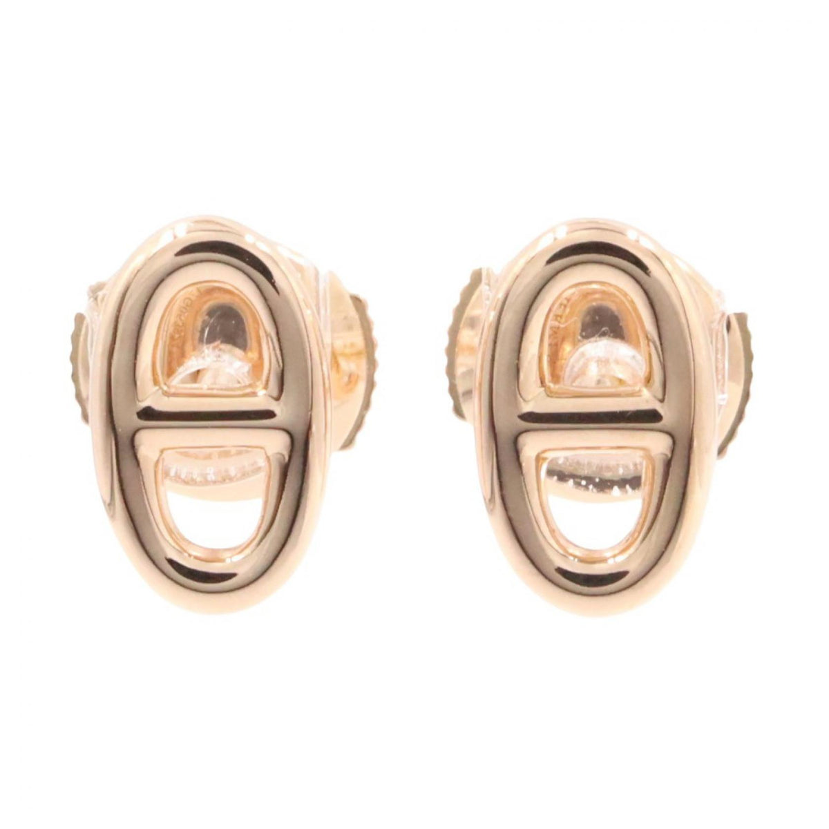 HERMES Farandole K18 Pink Gold Earrings