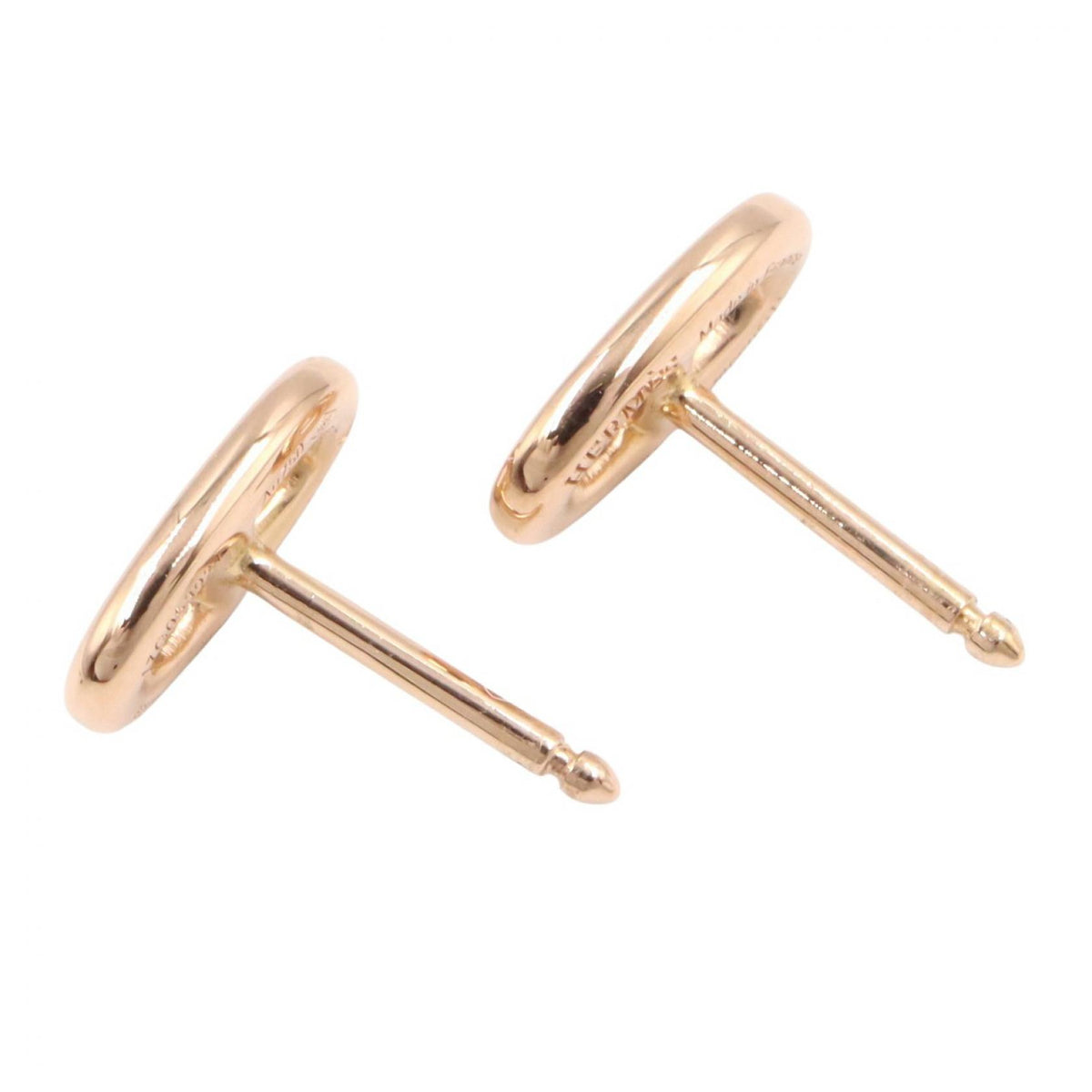 HERMES Farandole K18 Pink Gold Earrings