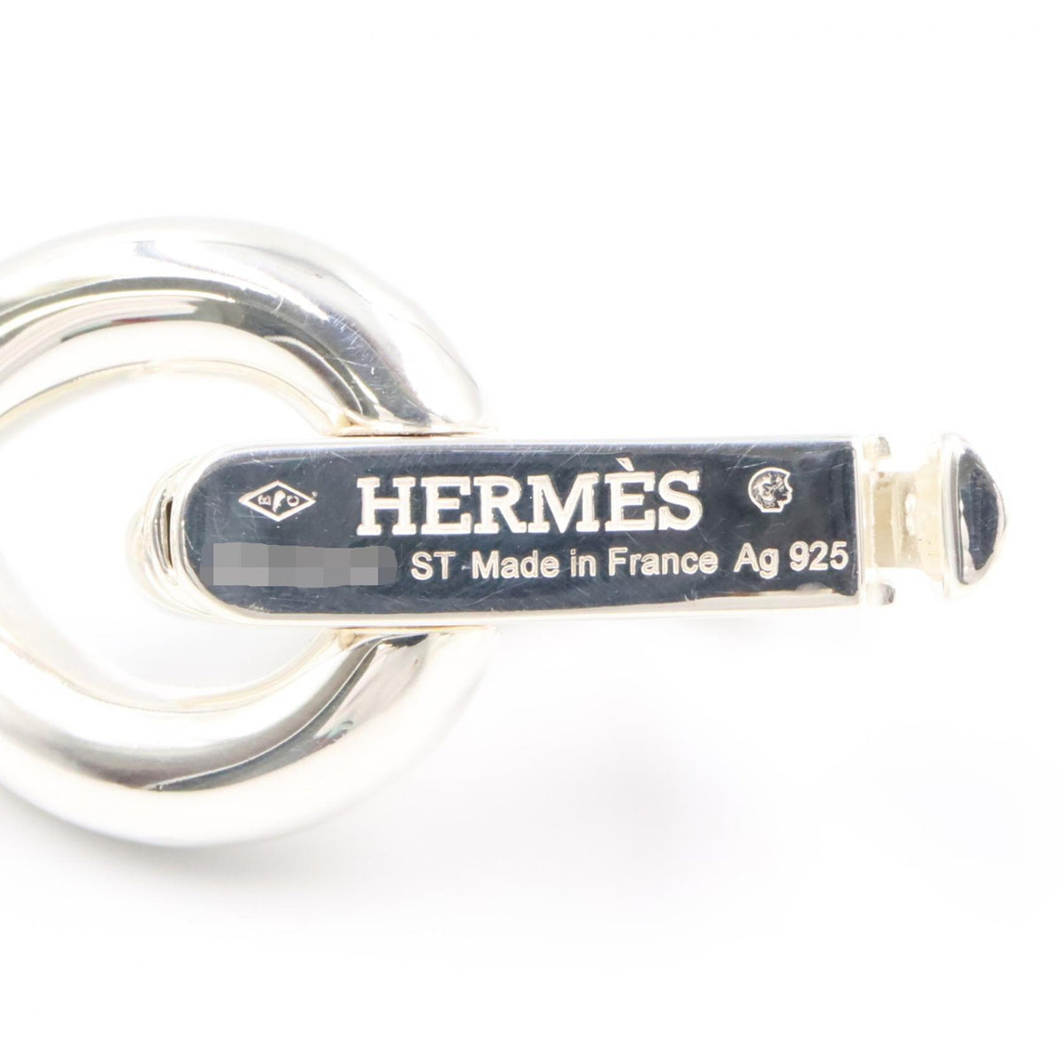 HERMES Torsade MM Silver 925 Bracelet Size ST