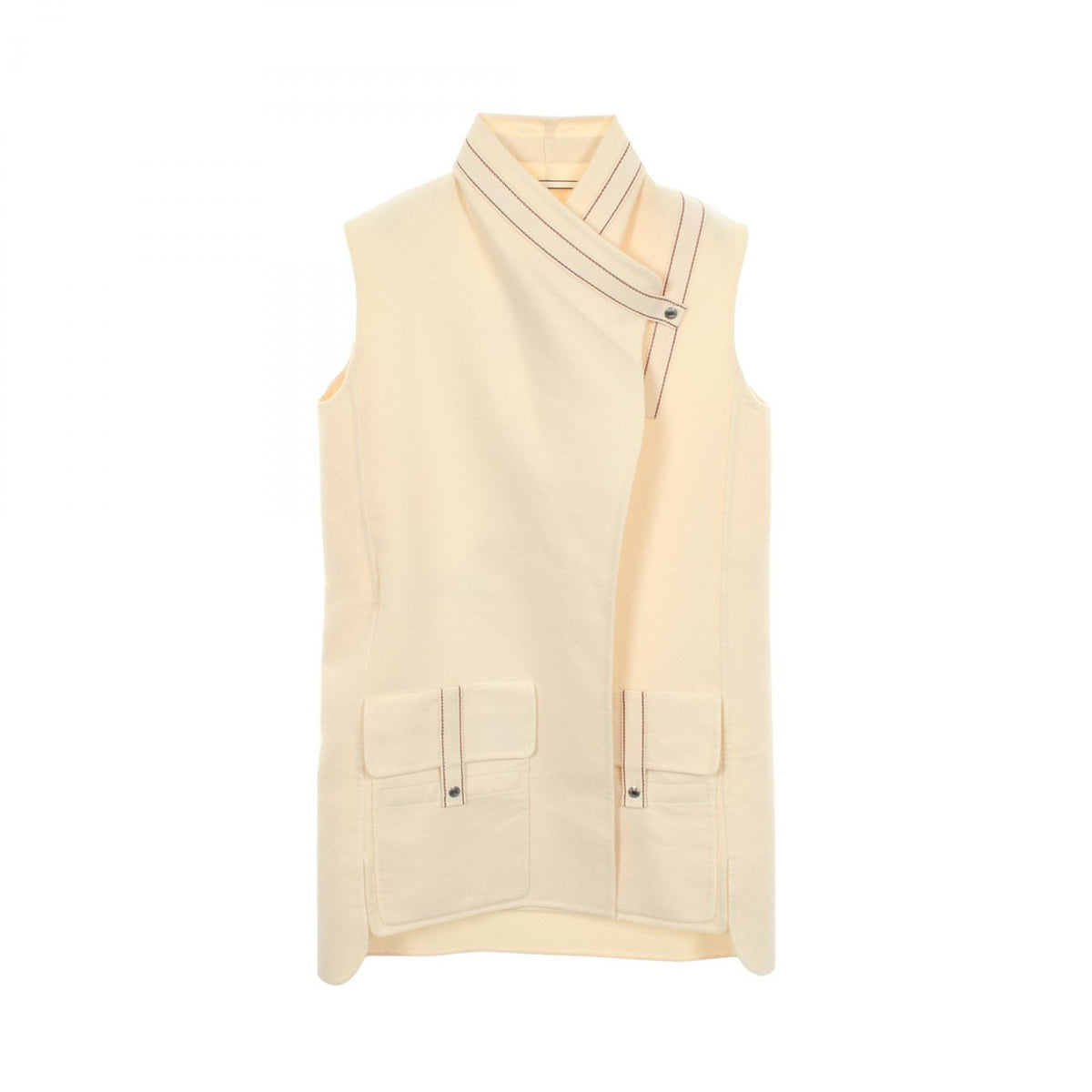 HERMES Cashmere Long Gilet Vest Size 34