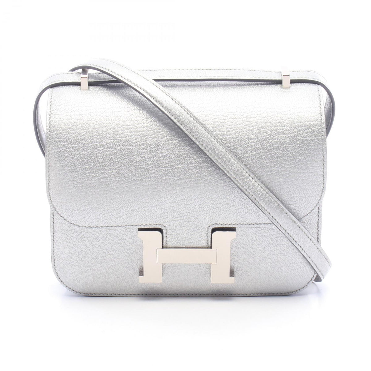 HERMES Constance 3 Mini Shoulder Bag Silver