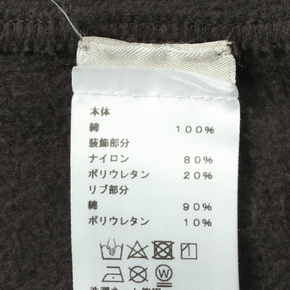 HERMES Quarterb'H Brushed Back Cotton Sweatshirt Gray Size M