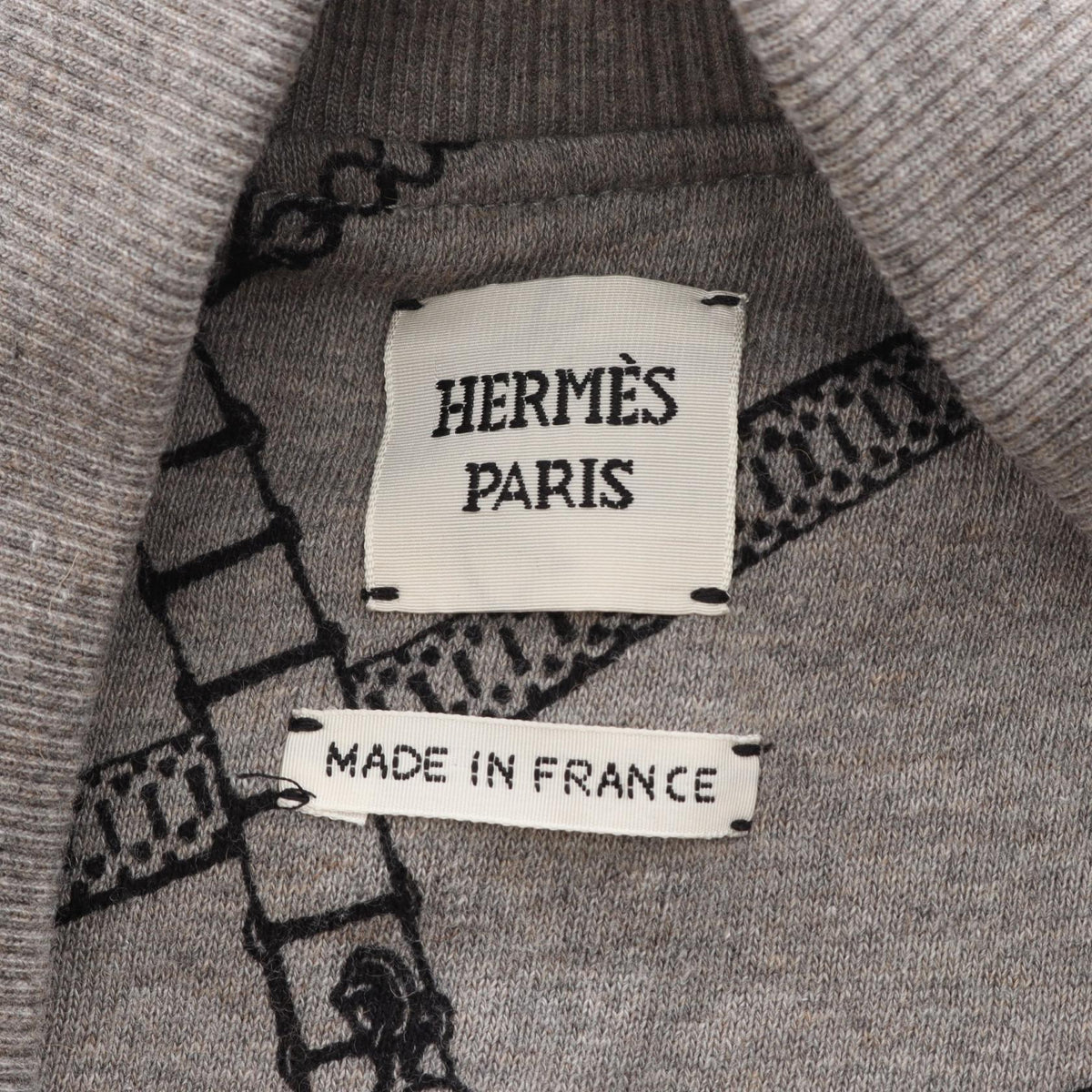 HERMES Tresor de Medor Cotton Camel Jacket Gray Size 34