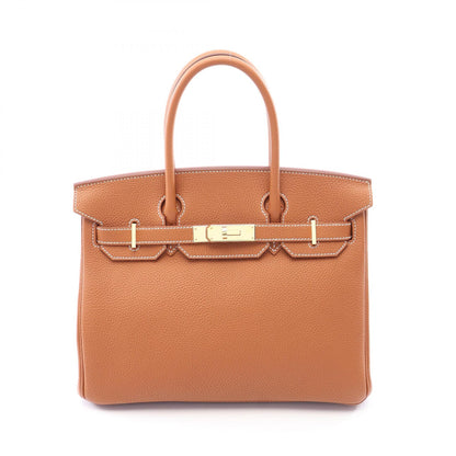 HERMES Birkin 30 Gold Togo Leather Bag