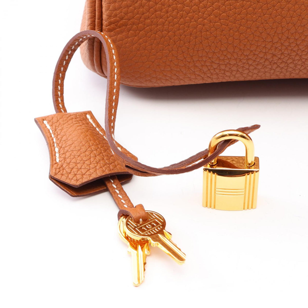HERMES Birkin 30 Gold Togo Leather Bag