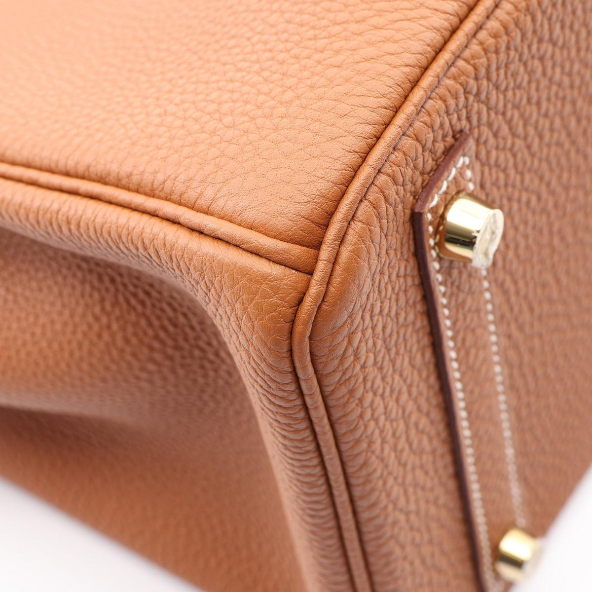 HERMES Birkin 30 Gold Togo Leather Bag