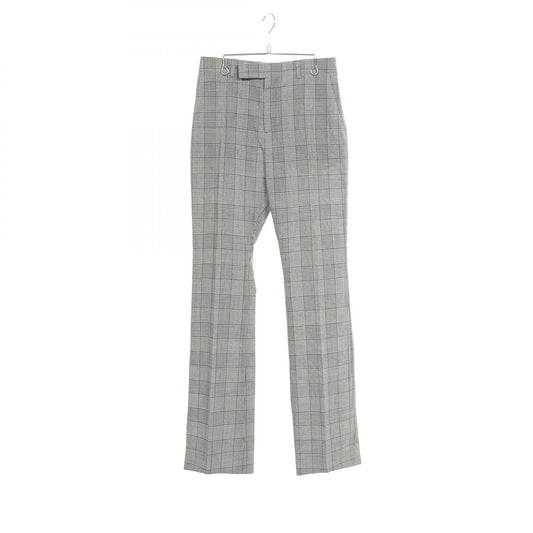 CELINE Glen Check Wool Flare Pants Size 44