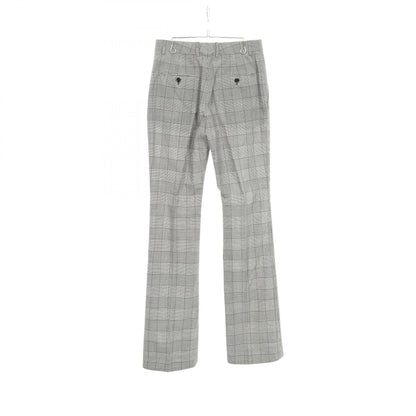 CELINE Glen Check Wool Flare Pants Size 44