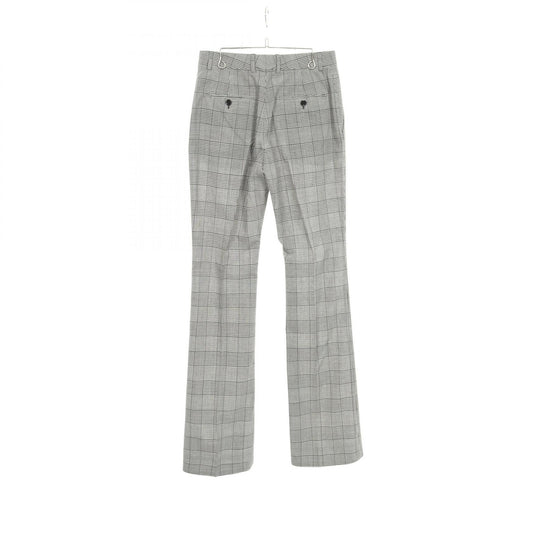 CELINE Glen Check Wool Flare Pants Size 44