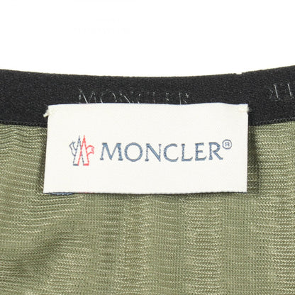 MONCLER GONNA Mesh Pleated Midi Skirt Green Size 38