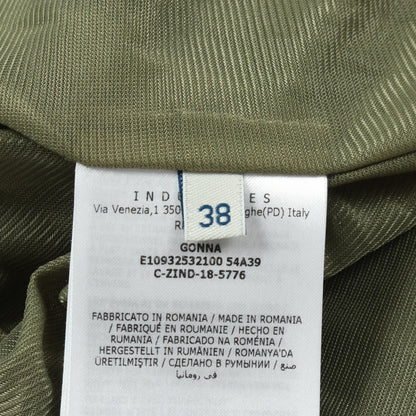 MONCLER GONNA Mesh Pleated Midi Skirt Green Size 38