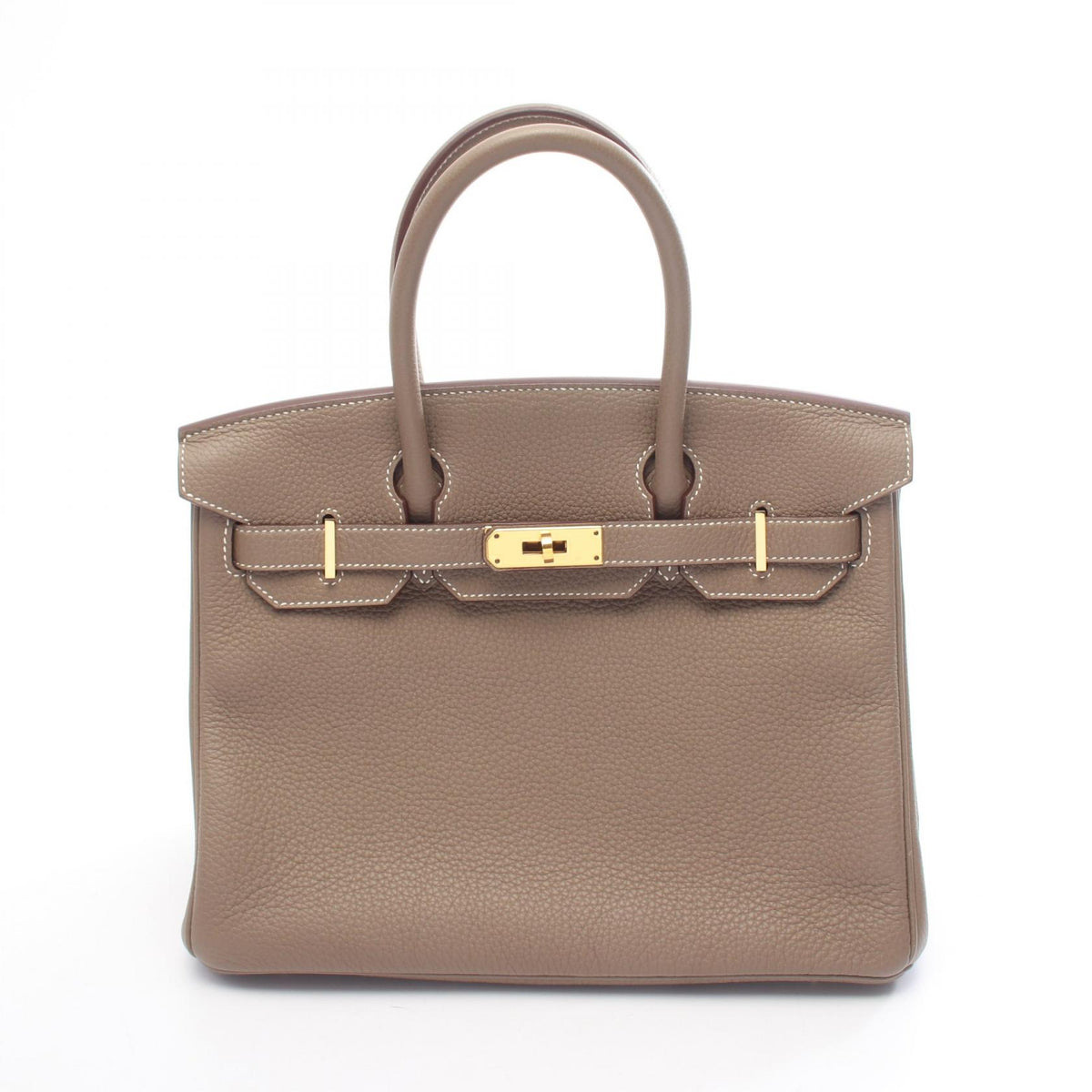 HERMES Birkin 30 Etoupe Togo Gold HW Handbag