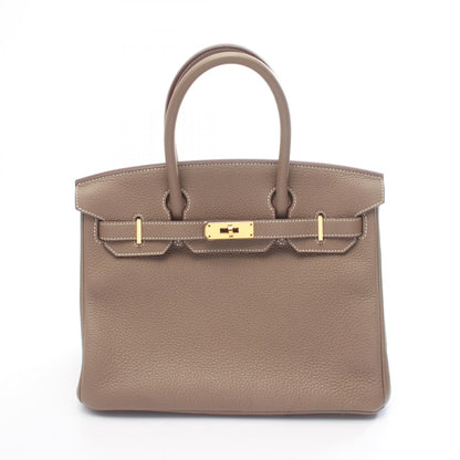 HERMES Birkin 30 Etoupe Togo Gold HW Handbag