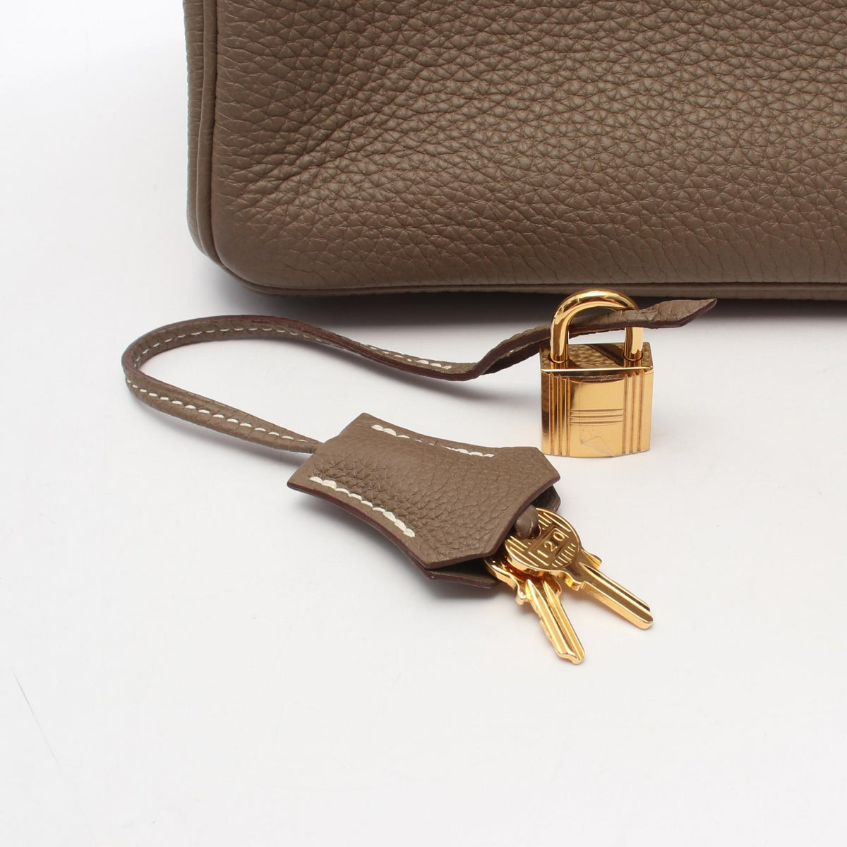HERMES Birkin 30 Etoupe Togo Gold HW Handbag