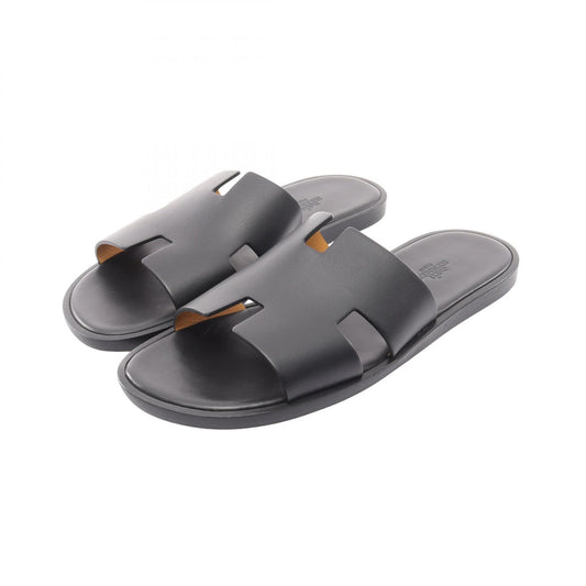 HERMES Izmir Leather Sandals Black Size EU 41