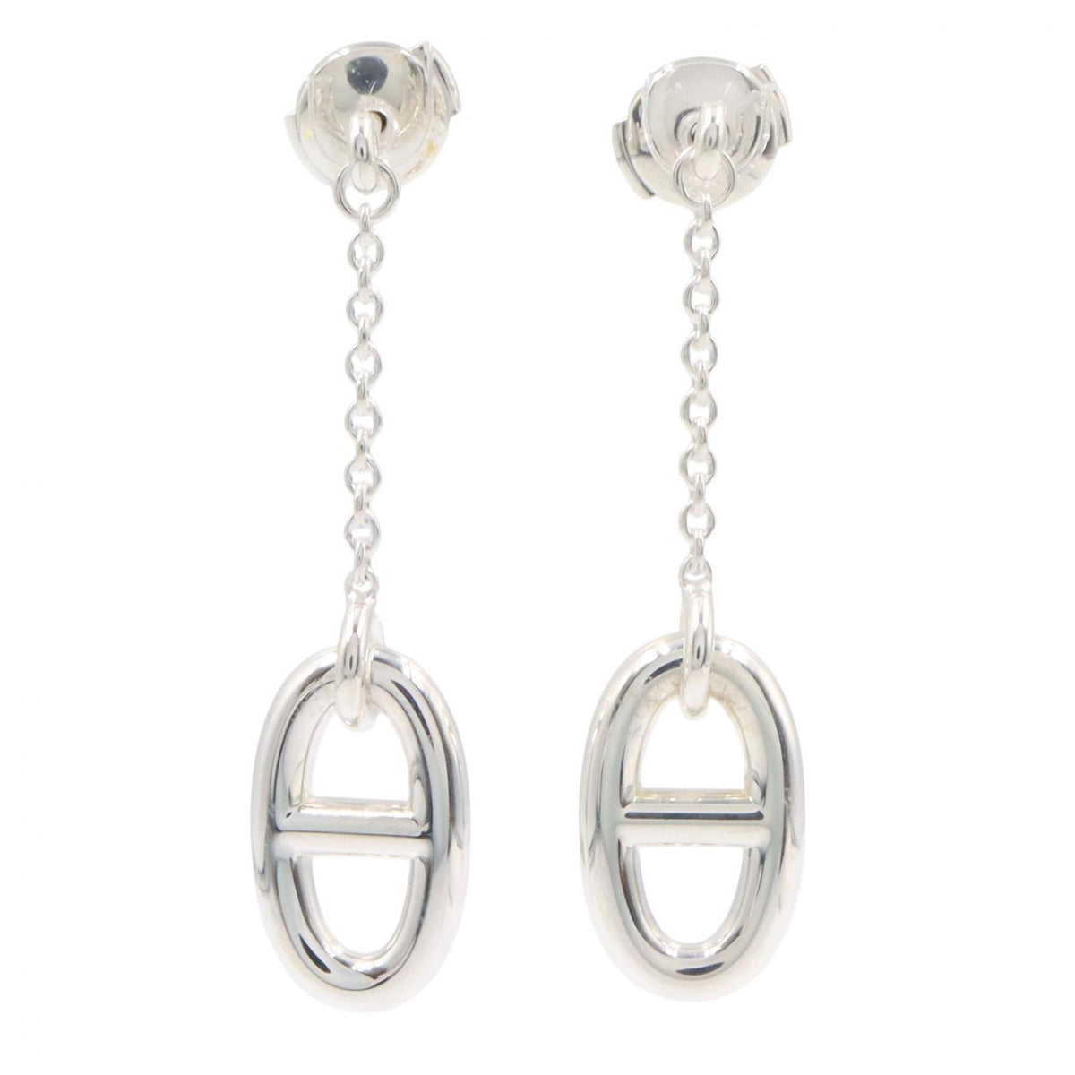 HERMES Chaine d'Ancre Silver 925 Earrings