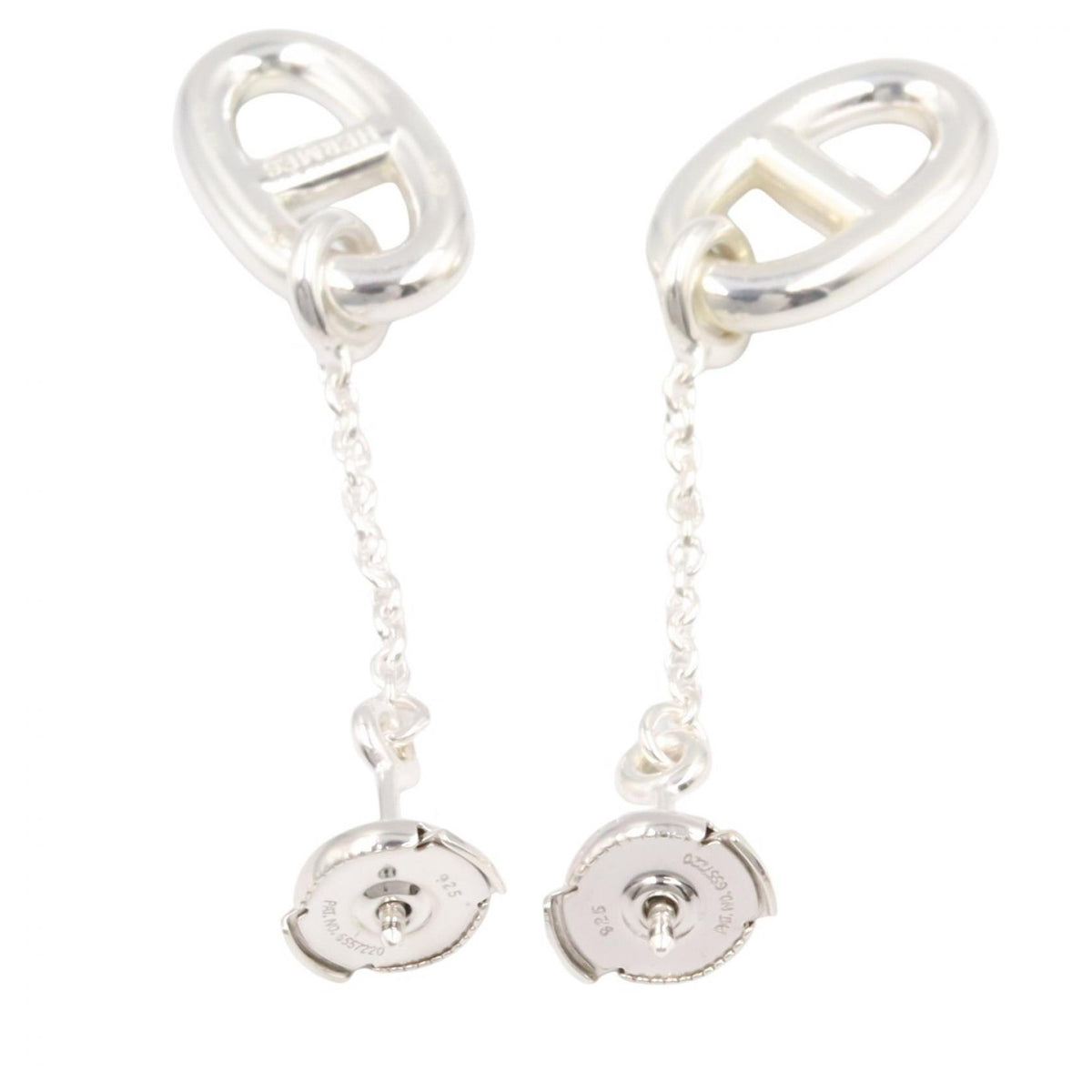 HERMES Chaine d'Ancre Silver 925 Earrings