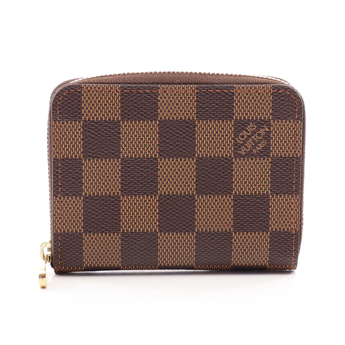 LOUIS VUITTON Zippy Coin Purse Damier Ebène Brown