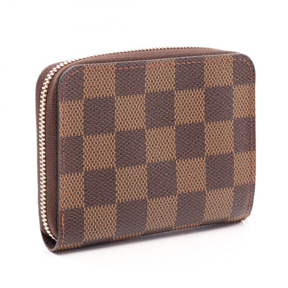 LOUIS VUITTON Zippy Coin Purse Damier Ebène Brown