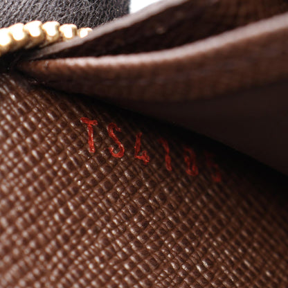 LOUIS VUITTON Zippy Coin Purse Damier Ebène Brown