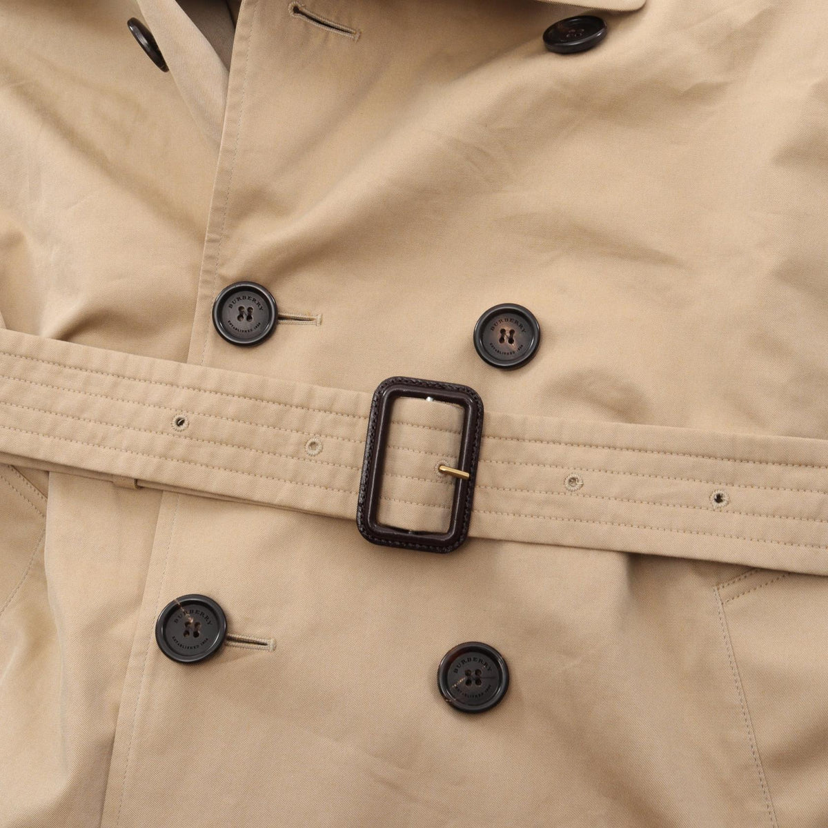 BURBERRY THE WILTSHIRE Nova Check Trench Coat Size 44