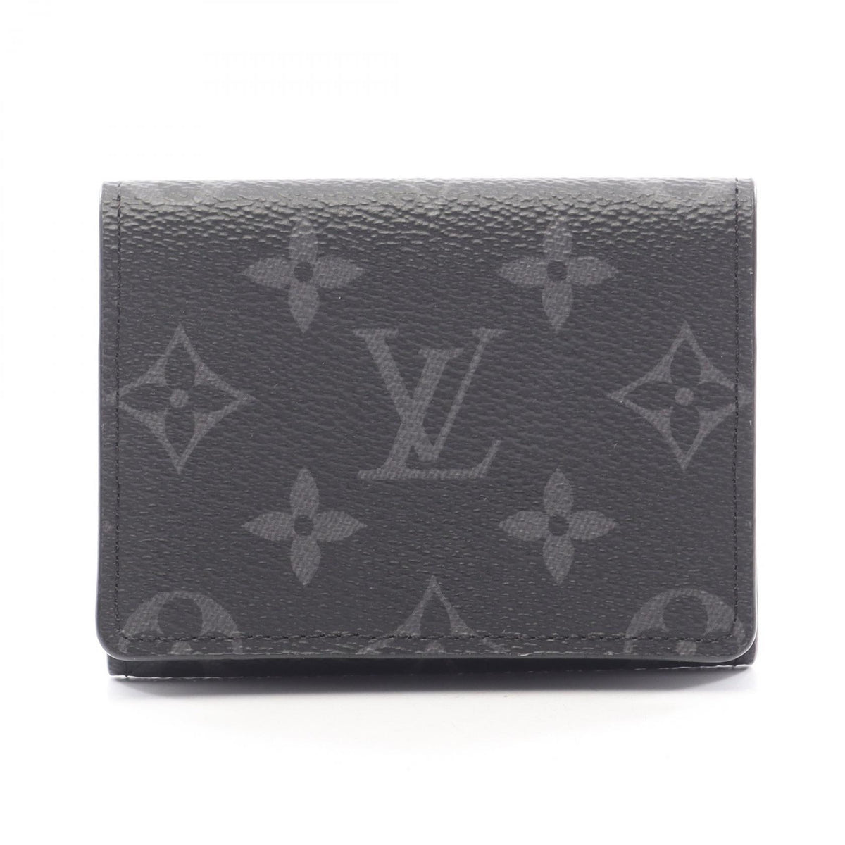 LOUIS VUITTON Monogram Eclipse Enveloppe Card Case Black