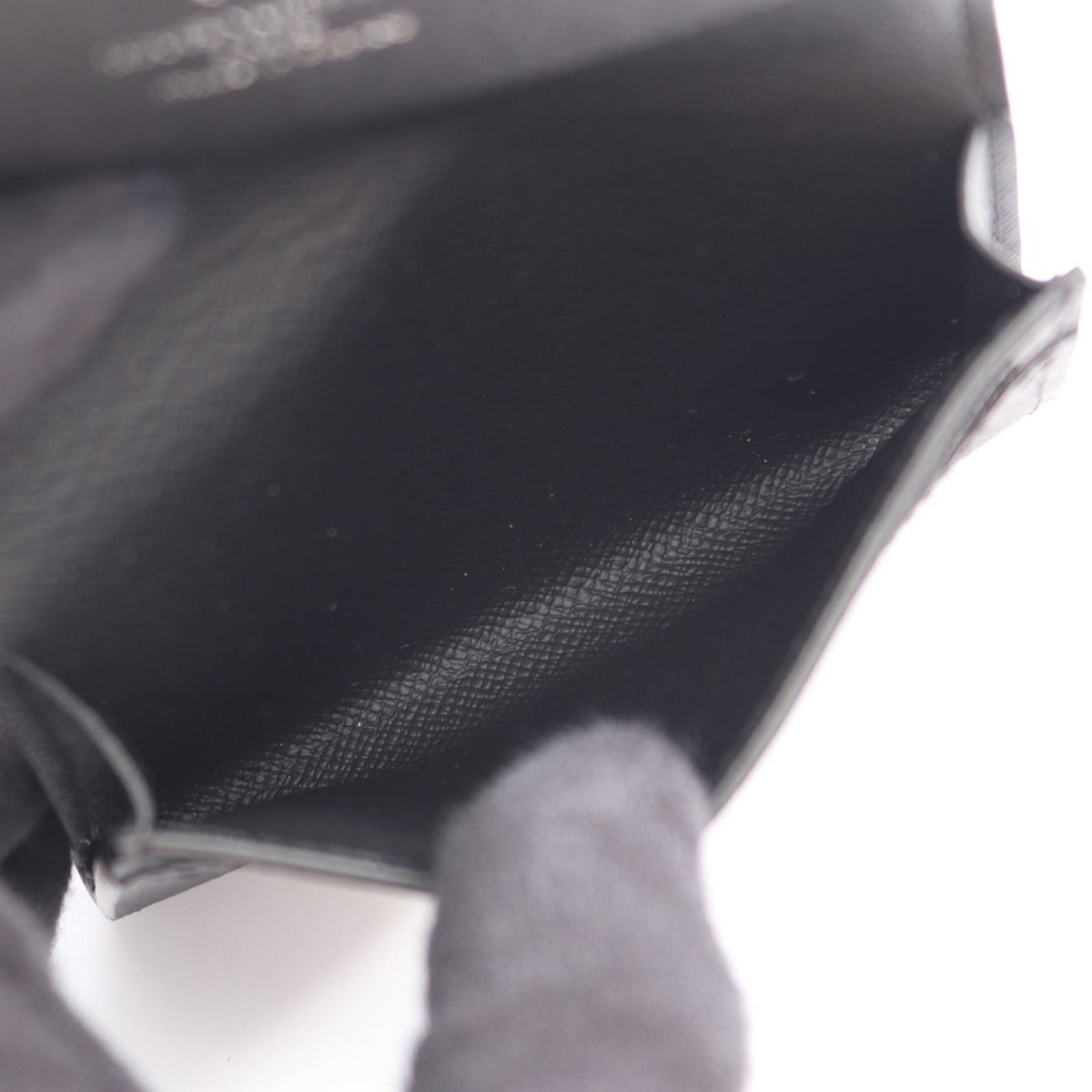 LOUIS VUITTON Monogram Eclipse Enveloppe Card Case Black