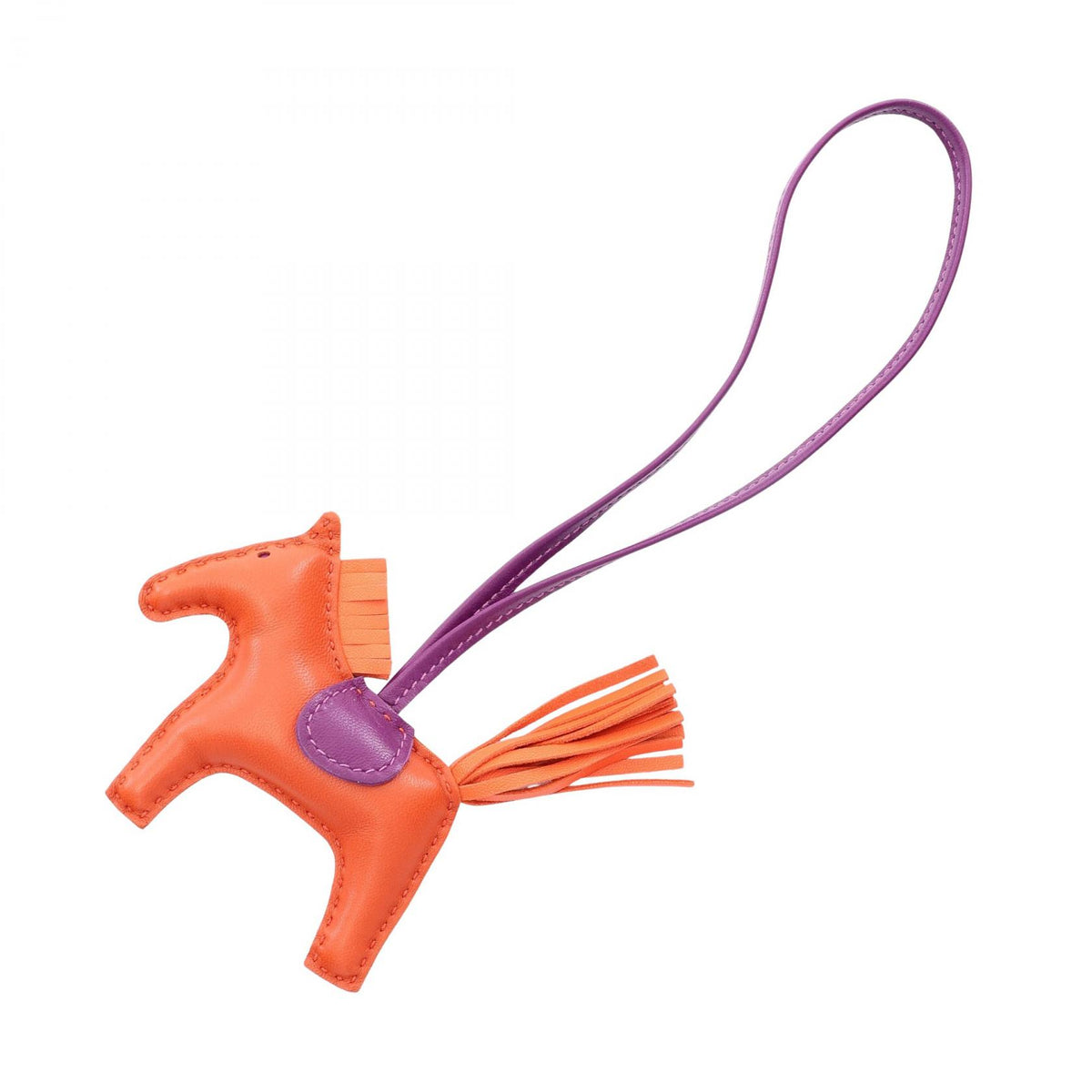 HERMES Rodeo PM Carnelian Lambskin Charm