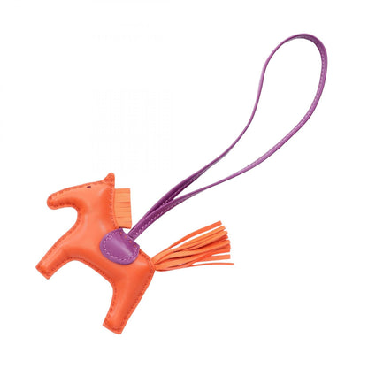 HERMES Rodeo PM Carnelian Lambskin Charm