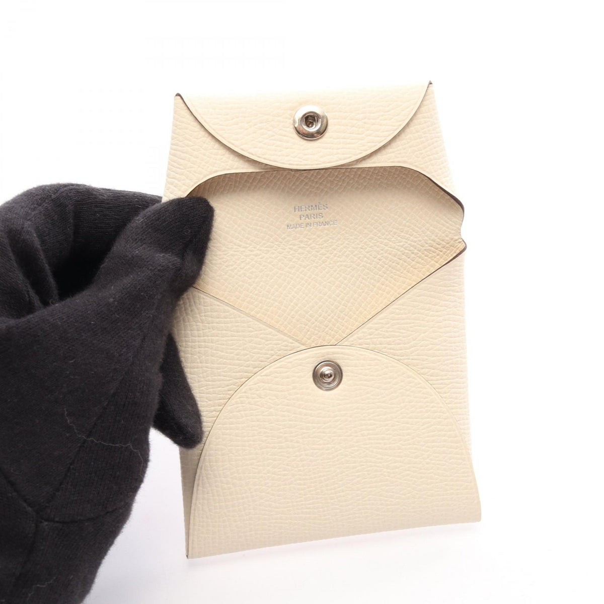 HERMES Bastia Nata Veau Epsom Purse White