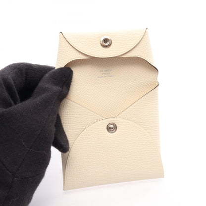 HERMES Bastia Nata Veau Epsom Purse White
