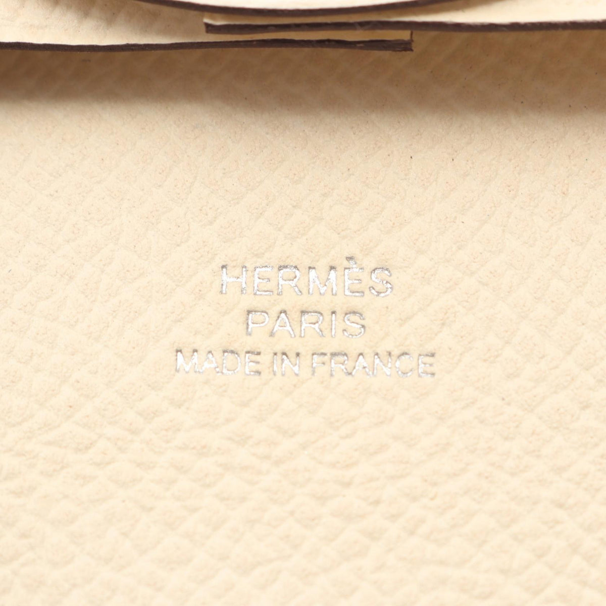 HERMES Bastia Nata Veau Epsom Purse White