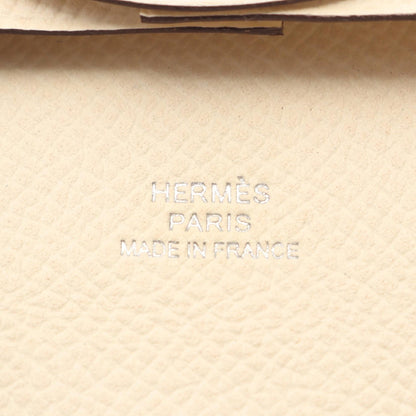 HERMES Bastia Nata Veau Epsom Purse White