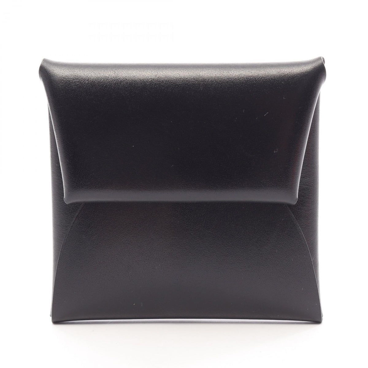 HERMES Bastia Box Calf Wallet Black