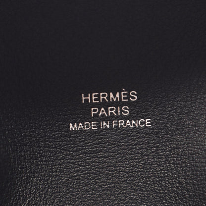 HERMES Bastia Box Calf Wallet Black