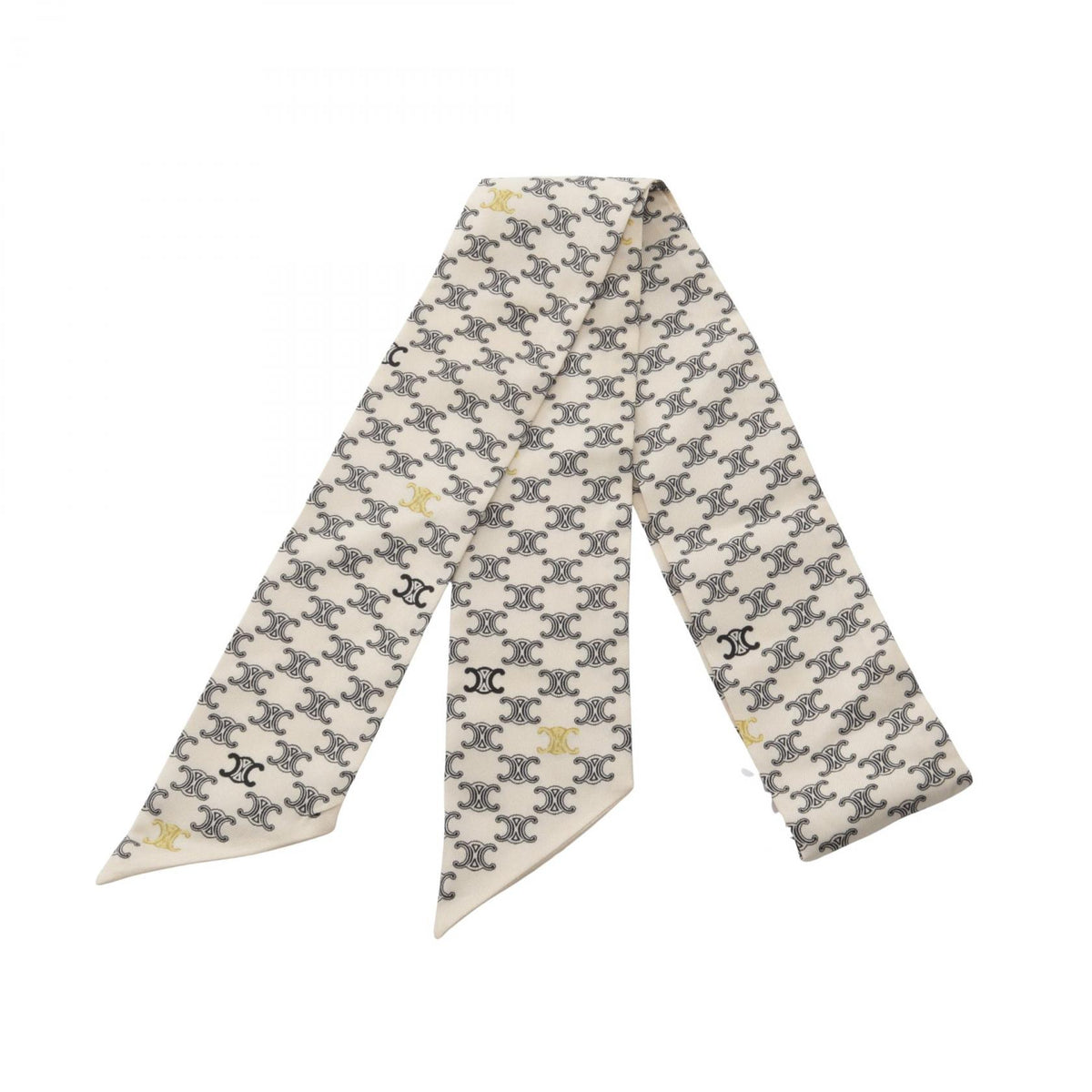 CELINE Lavalliere Triomphe Silk Scarf