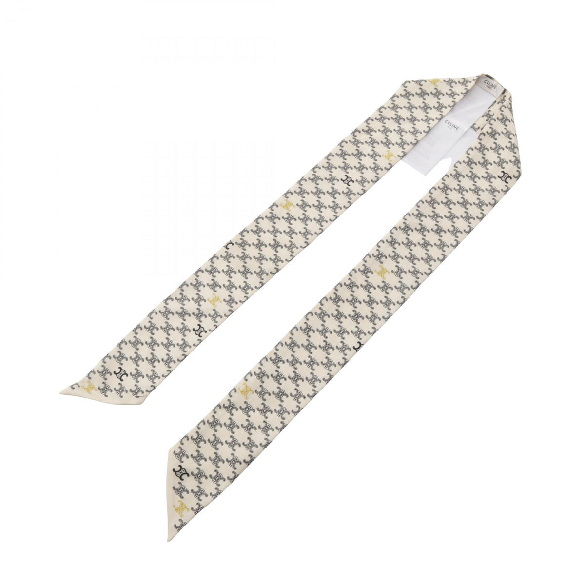 CELINE Lavalliere Triomphe Silk Scarf