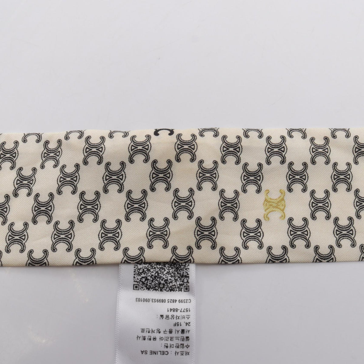 CELINE Lavalliere Triomphe Silk Scarf