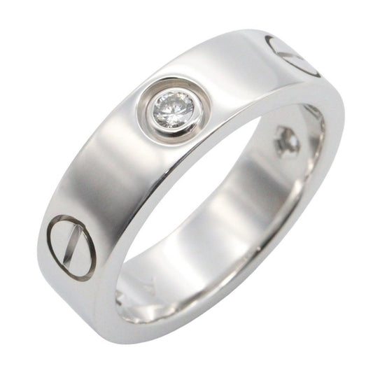 CARTIER K18WG Love Ring 3-Diamond Size JP 11