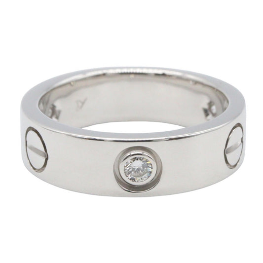 CARTIER K18WG Love Ring 3-Diamond Size JP 11