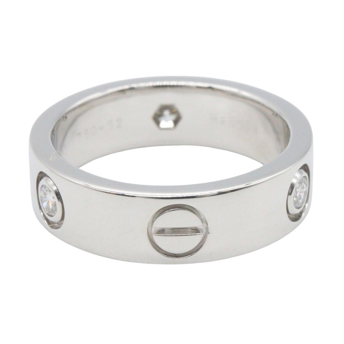 CARTIER K18WG Love Ring 3-Diamond Size JP 11