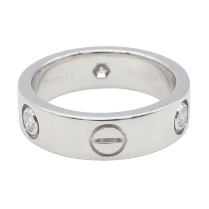 CARTIER K18WG Love Ring 3-Diamond Size JP 11
